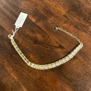 NWT Park Lane Mini Impression Bracelet in Gold with clear stones